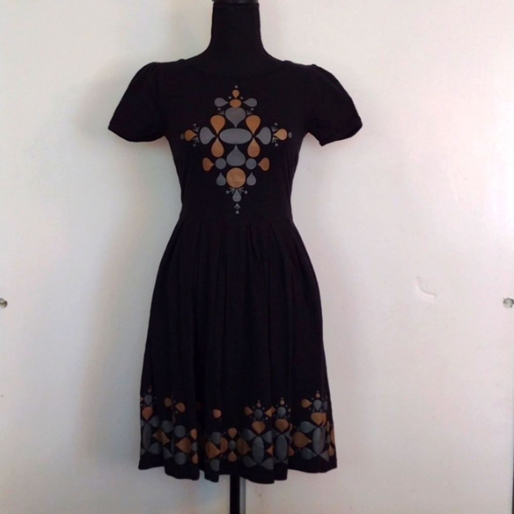 Dear Creatures black short sleeve cotton dress XS